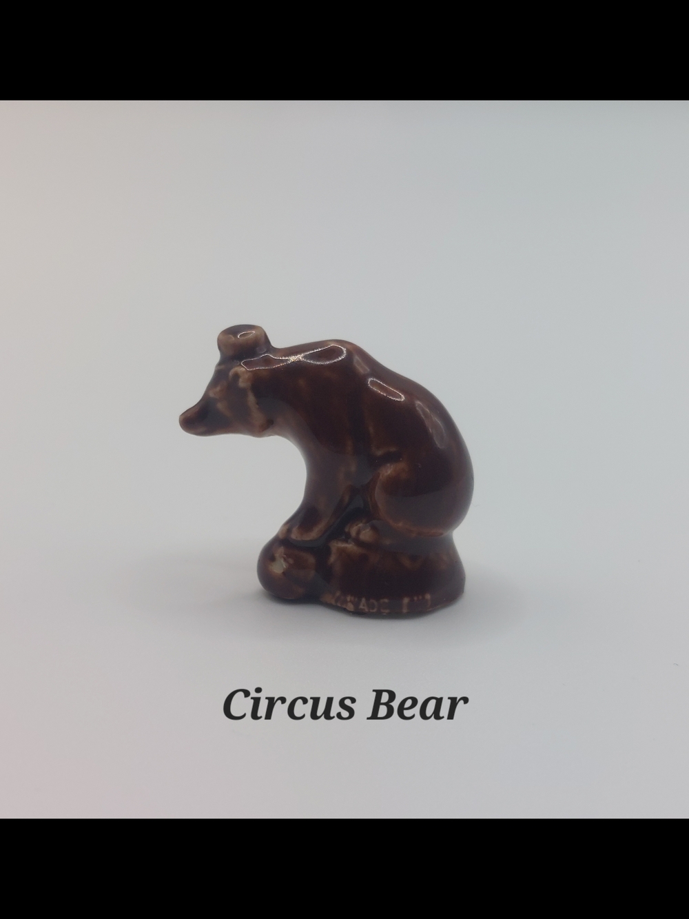 Vintage Red Rose Tea Miniature Wade Whimsies Porcelain Figurines, Circus Bear